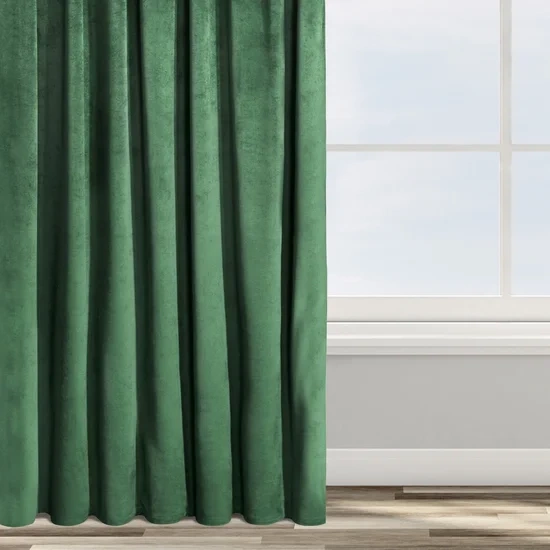 Zavjesa od jednobojnog mekog baršuna trakasta 140x270 cm ružičasta ROSA  