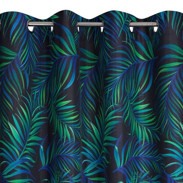 Baršunasta zavjesa 140x250 s printom palminog lišća Palms