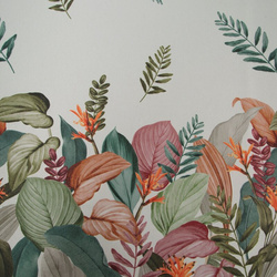 Stolnjak, salveta, 85x85  s otisnutim botaničkim motivom Ines 2 s dodatkom lana