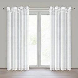 Božićna zavjesa od gaze ukrašena aplikacijom s motivom zvijezde, 140x250 cm - XMAS