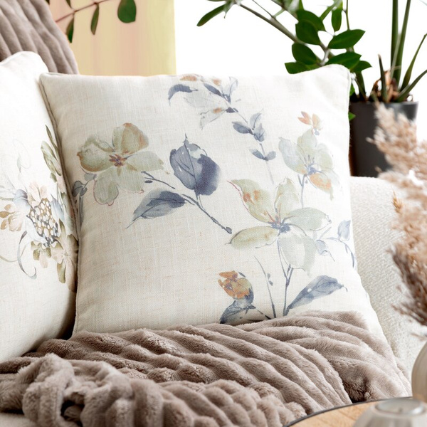 Dekorativna jastučnica 45x45 s lanenom strukturom i ukrasnim rubom LEN