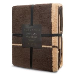 Pamučno-akrilna topla deka 220x240 cm s geometrijskim printom ELEGANTE Eva Minge