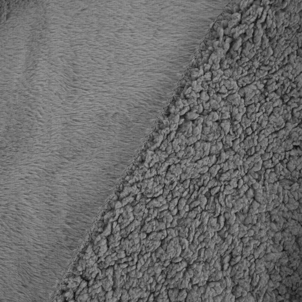 Zimska deka 220x240 cm, dvostrani prekrivač od ugodnog krzna i tkanine s uzorkom janjeće kože, NINA Premium