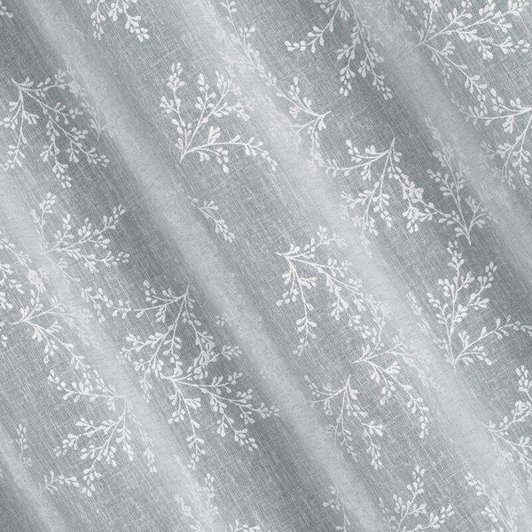 Zavjesa od svijetlog etamina u eko stilu s printom nježnih grančica 140x250 cm Amber