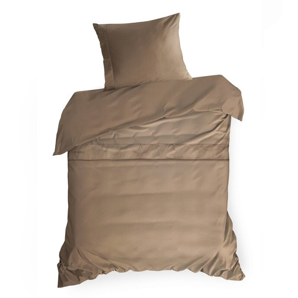 Ekskluzivna pamučna posteljina dimenzija 140x200 cm, makosatin s ukrasnim rubovima i vezom, kolekcija MINGE ELEGANTE