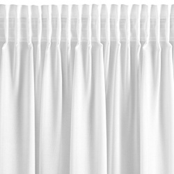 Bijela šifonska zavjesa ukrašena 3D aplikacijom ruže, 140x270 cm, traka - Roses 7- Eva Minge