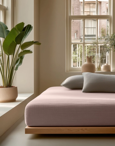 Muslin plahta s gumicom 140x200 + 30 cm, Dreamhouse Muslin