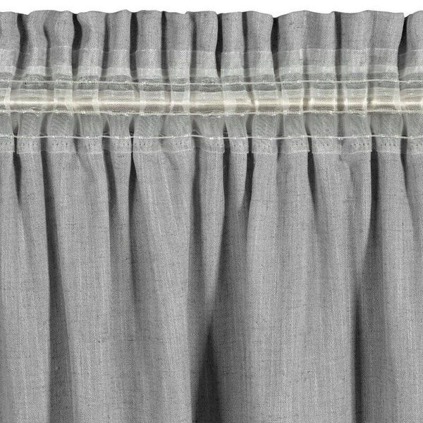 Zavjesa od tkanine s lanom u eko stilu 140x300 trakastaJudita