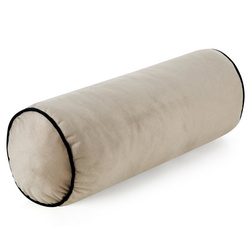 Ukrasni jastuk, valjak 15x45 od baršuna s kontrastnim rubom Gaja