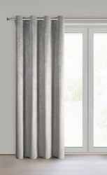 Baršunasta zavjesa ukrašena sjajnim printom, 135x250 cm, zlatne rupice - BETHY