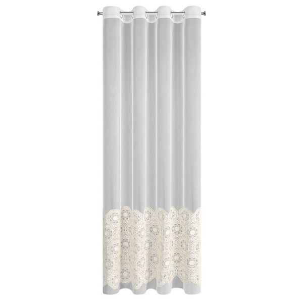 Zavjesa od peruanske tkanine ukrašena aplikacijom 140x250 cm - LIZA