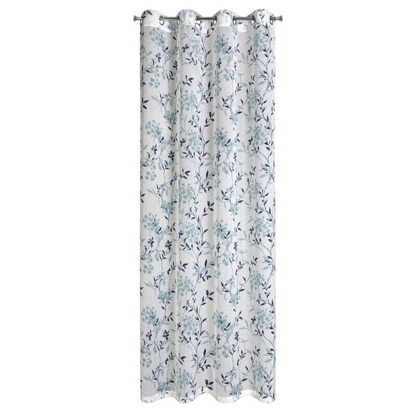 Poluprozirna zavjesa 140x250 od svijetlog mat etamina sa printom cvijeća 140x250 cm Fiona