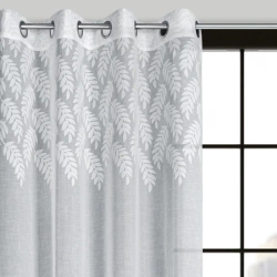 Zavjesa s ukrasnom trakom od jacquard listova u gornjem dijelu 140x250 Anet