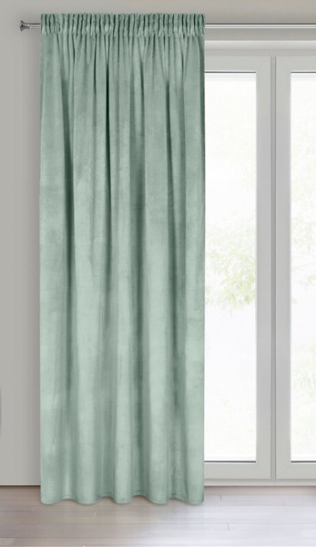 Zavjesa od jednobojnog mekog baršuna trakasta 140x270 cm ružičasta ROSA