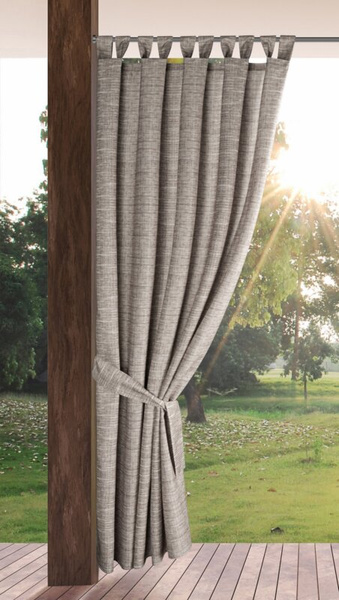 Zavjesa za terasu 155x220 sa biljnim motivom od nepromočive tkanine sa čičak trakama GARDEN