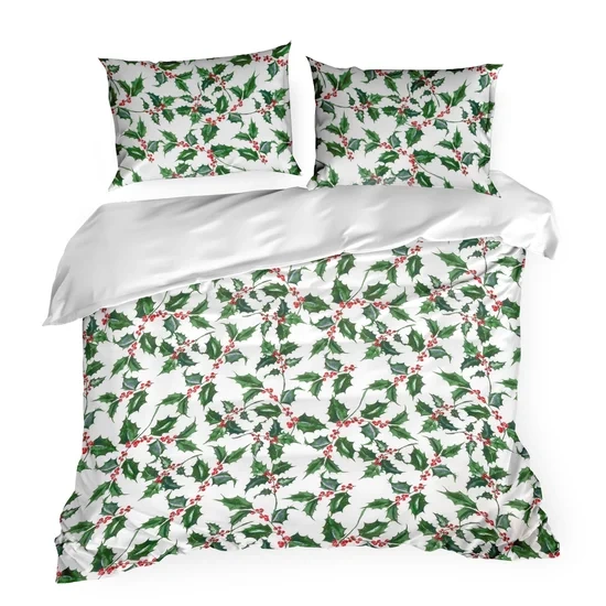 Božićna posteljina od mikrofibre s motivom božićne grane 140x200 TORI