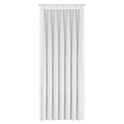 Bijela šifonska zavjesa ukrašena aplikacijom, 80x270 cm , FLEX 1:1,5 - LORETA