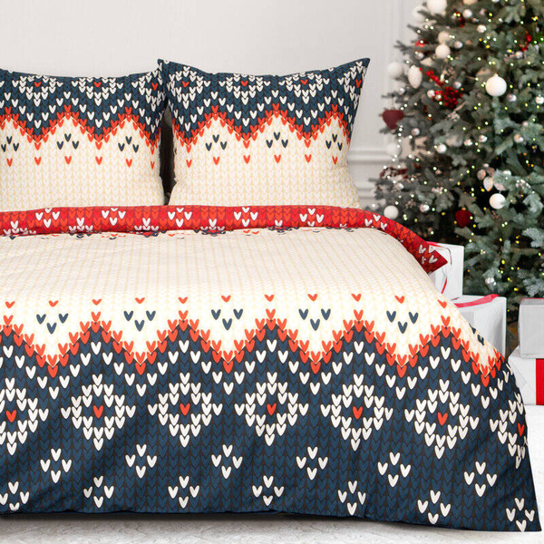 NORDIC set posteljine 160x200 od ranforce pamuka s božićnim motivom