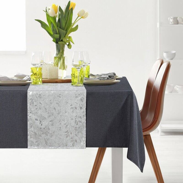 Set stolnjak 140x260 i nadstolnjak 33x260 ukrašen biljnim uzorkom ANITA 6