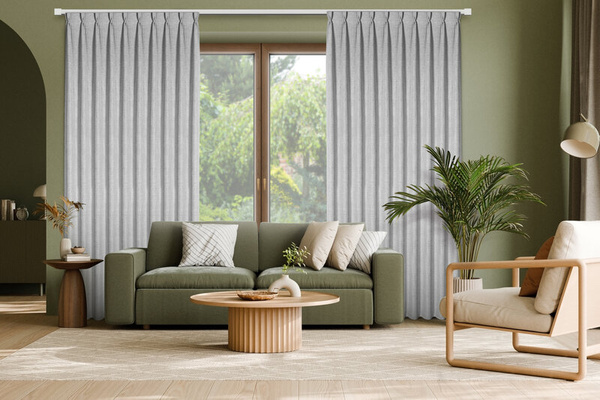 Zavjesa s lanenim tkanjem s melange efektom, 125x270 cm FLEX 1:1,5 - Jula