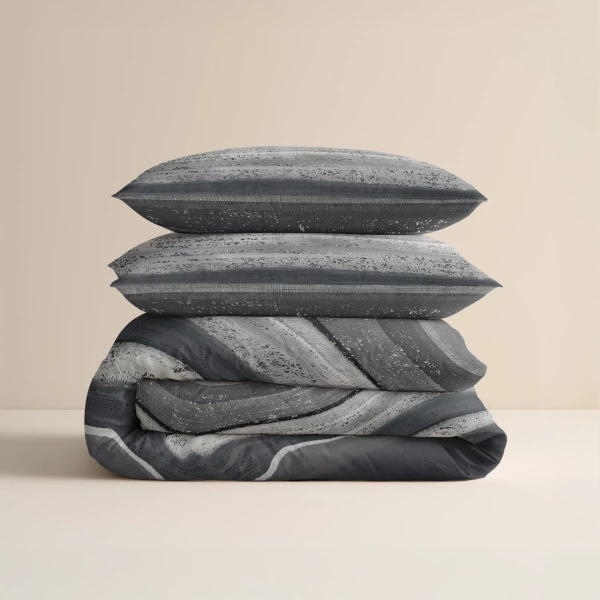 Posteljina od flanela 140x220 siva, mekana na dodir Marcus