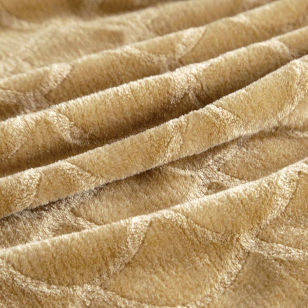 Deka boje meda 200x220 mekana i ugodna na dodir s 3D efektom DESIGN 91