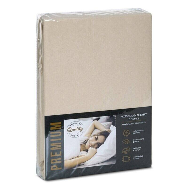 PREMIUM pamučna plahta s gumicom 160x200, 190 g/m2 JERSEY 4 