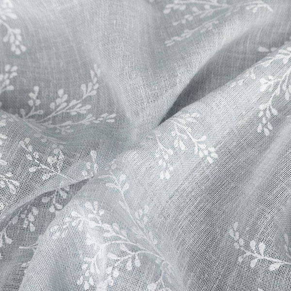 Zavjesa od svijetlog etamina u eko stilu s printom nježnih grančica 140x250 cm Amber