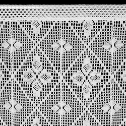 Ažurna kuhinjska zavjesa 150x30 u boho stilu s ukrasnim resicama MARTHA 