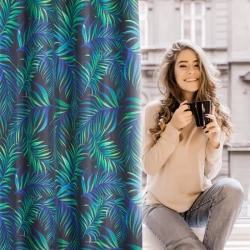 Baršunasta zavjesa 140x250 s printom palminog lišća Palms