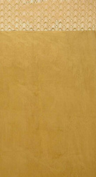 Baršunasta zavjesa s ukrasnom trakom i svijetlozlatnim geometrijskim printom na gornjem dijelu 140x250 Elen