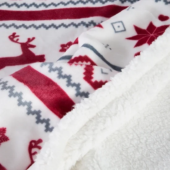 Deka 150x200 s božićnim skandinavskim motivom, debela i mekana