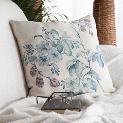 Dekorativna jastučnica 45x45 s lanenom strukturom i ukrasnim rubom LEN