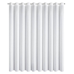 Bijela zavjesa ukrašena srebrnim kamenčićima na ušicama 300X250 Nadine