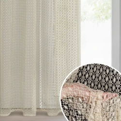 Bež mrežasta zavjesa, nije potrebno glačanje, 140x250 cm, MIRELLA