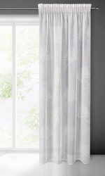 Zavjesa od svijetlog etamina sa motivom jacquard listova na traci 140x270 Jane