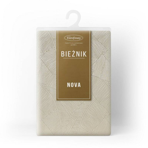 Krem nadstolnjak 40x140 sa jacquard uzorkom listova banane Isla