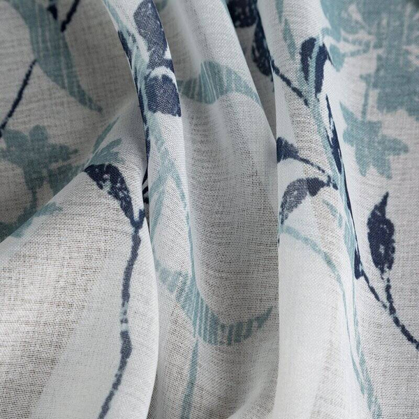 Poluprozirna zavjesa 140x250 od svijetlog mat etamina sa printom cvijeća 140x250 cm Fiona