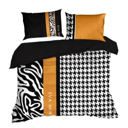 Posteljina od najkvalitetnijeg pamučnog macosatina s dizajnerskim geometrijskim printom 220x200 Eva Minge