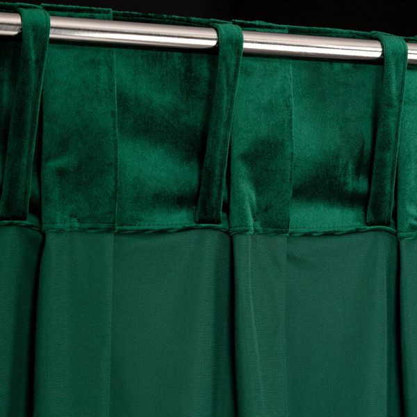 Baršunasta zavjesa ukrašena dubokim naborima i gumbima 85x250 cm (dimenzije zavjese dane nakon sklapanja) zavjesa s tregerima - ALITA