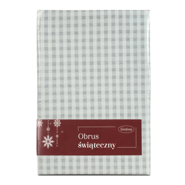 Božićni stolnjak od karirane jacquard tkanine sa srebrnim koncem 85x85 Flash 1