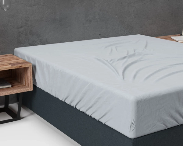 Flanel plahta s gumicom siva boja savršena za hladno vrijeme