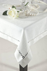 ITALISSIMA HOME Set od 4 stolne prostirke s ukrasnom trakom i rubnim vezom, 30x40 