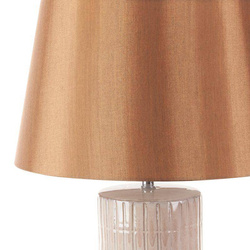 Lampa stolna izrađena od keramičke gline sa sjajnim smeđam abažurom 33X56 Edna
