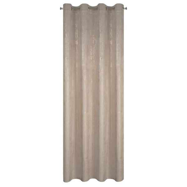 Baršunasta zavjesa 140x250 ukrašena zlatnim uzorkom i zlatnim ušicama - DARA