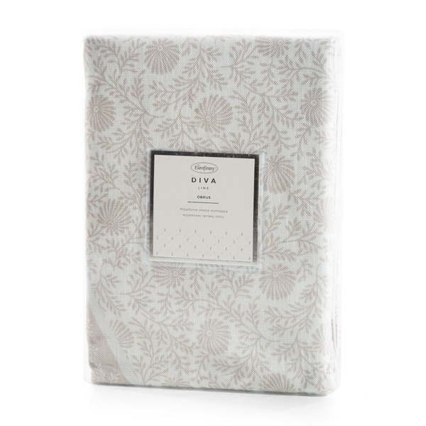 Ovalni stolnjak 140x260 ukrašen printom nježnih grančica Summer 10