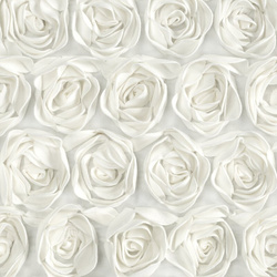 Baršunasta zavjesa ukrašena 3D aplikacijom ruže 140x270 cm- ROSES 13 Eva Minge