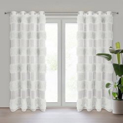 Zavjesa 140x250 od gaze ukrašena moher koncem Margaret 3