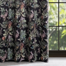 Zavjesa od mekog baršuna s botaničkim uzorkom i 3D efektom 140x250 cm Becky