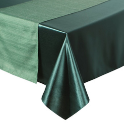 Set stolnjaka i nadstolnjaka, zelena 140x220 cm, satenski sjaj - GLAMO